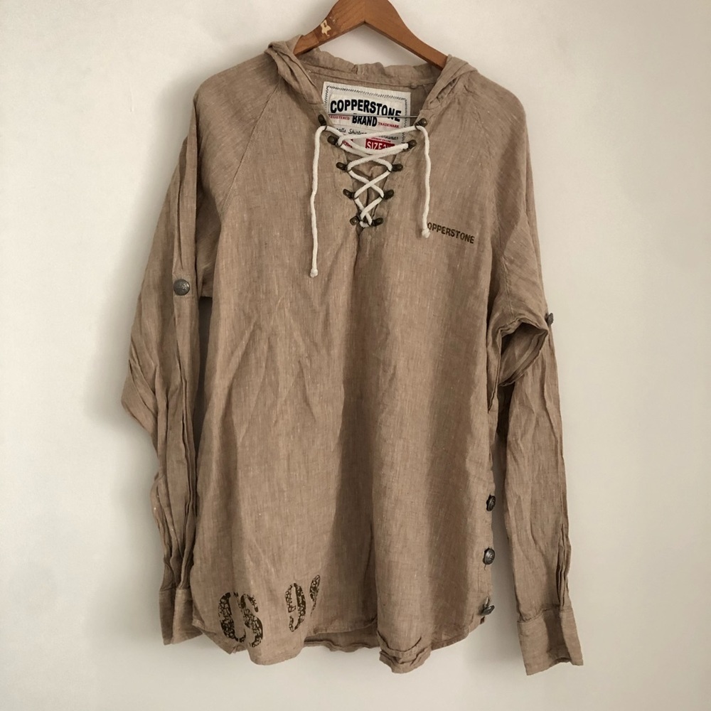 Vintage Cooperstone long sleeve shoelace up top